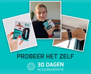 FITAGE Stappenteller Smartwatch Zwart