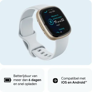 Fitbit Sense 2 Smartwatch Lichtblauw