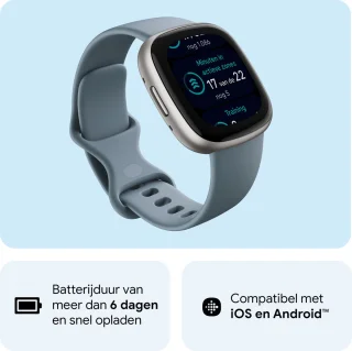 Fitbit Versa 4 Smartwatch Blauw