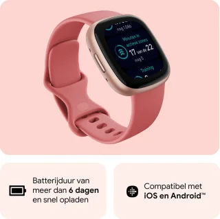 Fitbit Versa 4 Smartwatch Roze