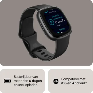 Fitbit Versa 4 Zwart Smartwatch