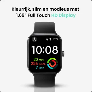 FITNOVA Smartwatch Zwart - Unisex