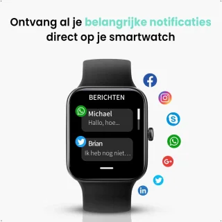 FITNOVA Smartwatch Zwart - Unisex