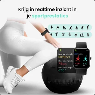 FITNOVA Smartwatch Zwart - Unisex