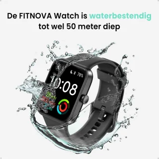 FITNOVA Smartwatch Zwart - Unisex