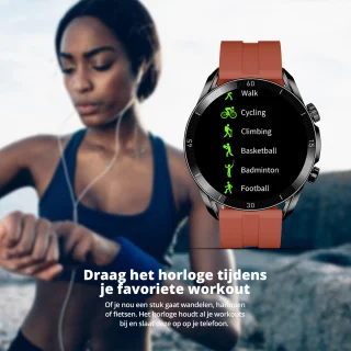 FlinQ Smartwatch Spectrum 45mm Rood