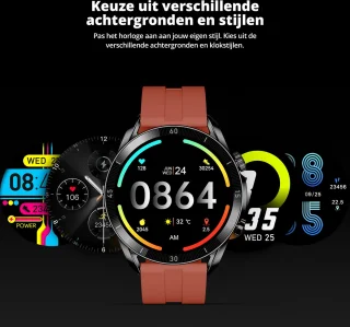 FlinQ Smartwatch Spectrum 45mm Rood