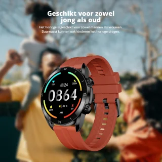 FlinQ Smartwatch Spectrum 45mm Rood
