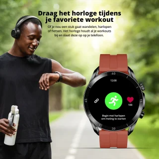 FlinQ Smartwatch Spectrum 45mm Rood