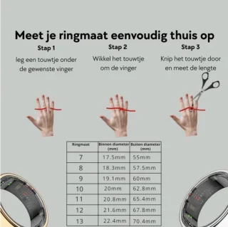 Focus S1 Smart Ring Goud Maat 7