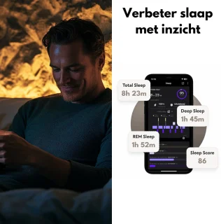 Focus S1 Smart Ring Zwart Maat 8 Oplaadcase
