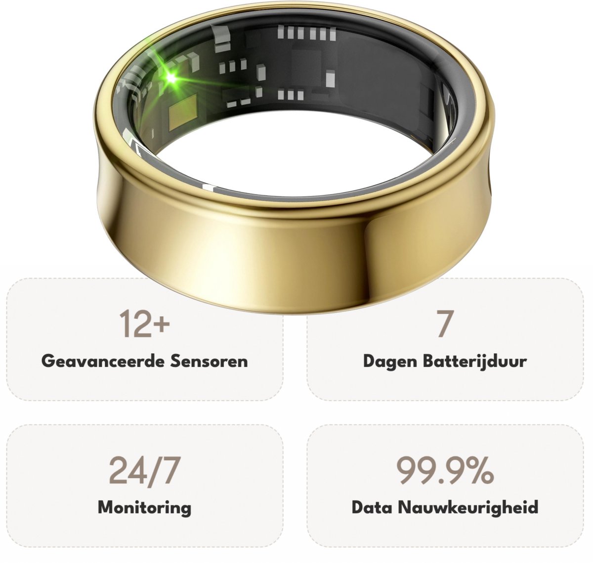 Focus S2 Smart Ring Goud Maat 7