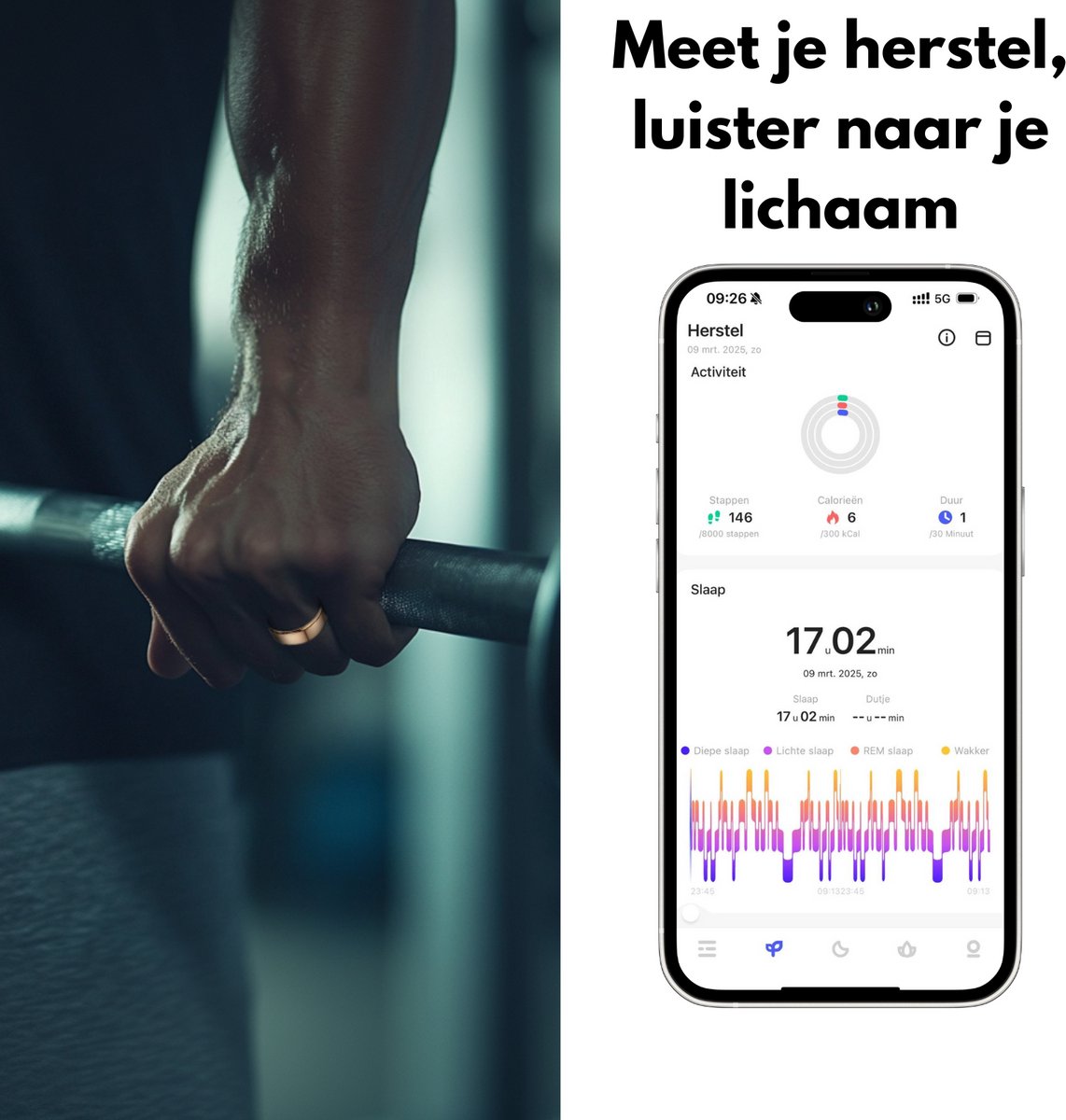 Focus S2 Smart Ring Zwart Maat 7