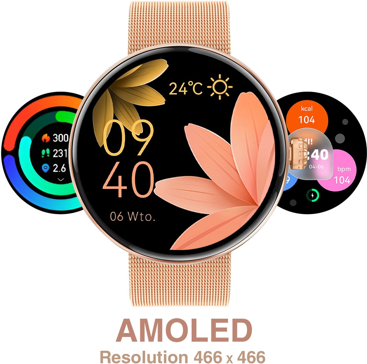 Forever Elegant Vrouwenhorloge Rose Goud