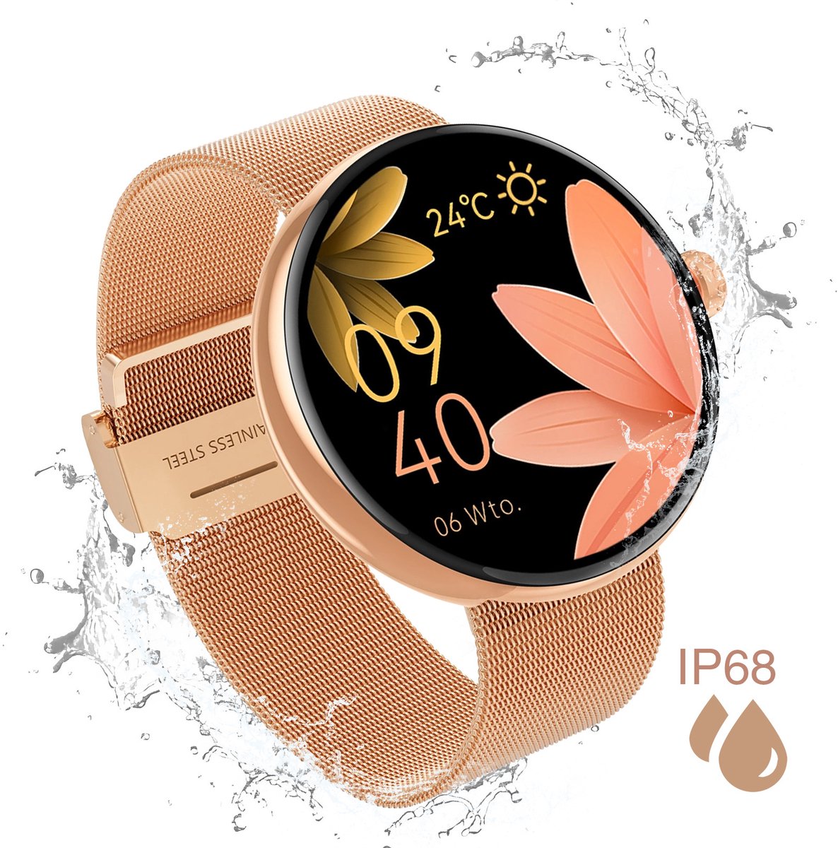 Forever Elegant Vrouwenhorloge Rose Goud