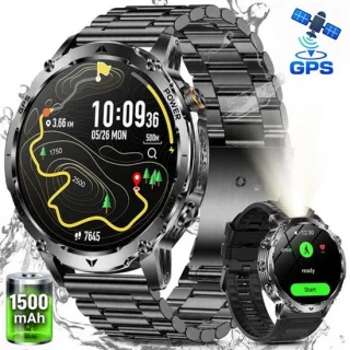 Fosmet GPS Smartwatch heren zwart