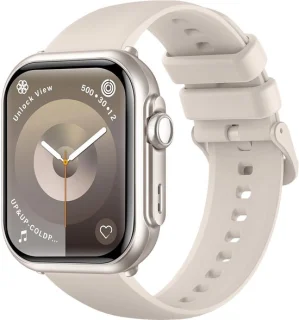 FOSMET Smartwatch 1,83 inch dames en heren titaniumzilver
