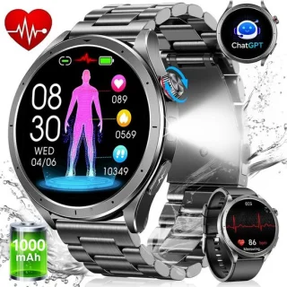 FOSMET Smartwatch horloge heren zwart
