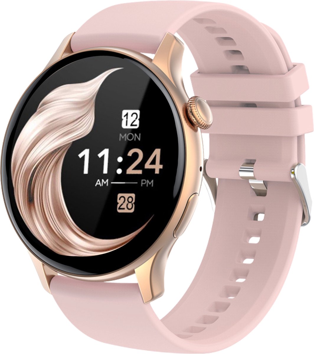 FOXLY® Amoled Smartwatch 46mm Roze Dames