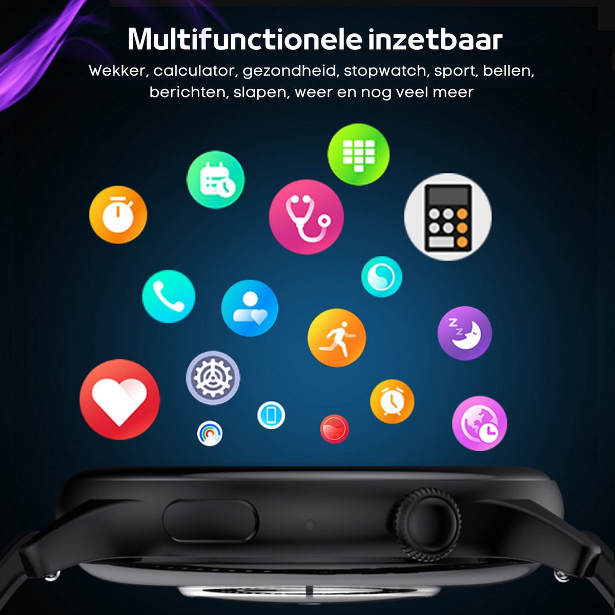 FOXLY® Amoled Smartwatch 46mm Roze Dames