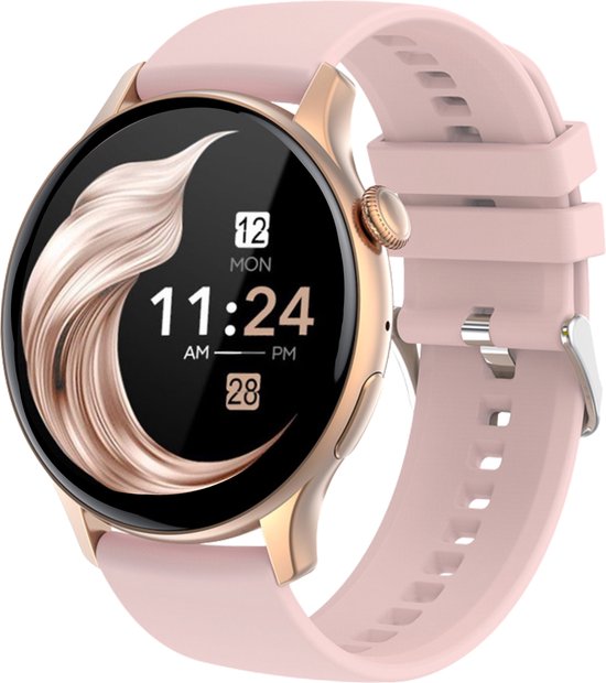 FOXLY® Amoled Smartwatch 46mm Roze Dames