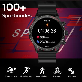 FOXLY M68 Smartwatch 45mm Zilver