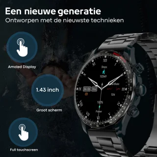 FOXLY M68 Smartwatch 45mm Zilver