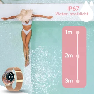 FOXLY® Smartwatch Ultra Rosé HD - Smartwatch voor Dames en Heren