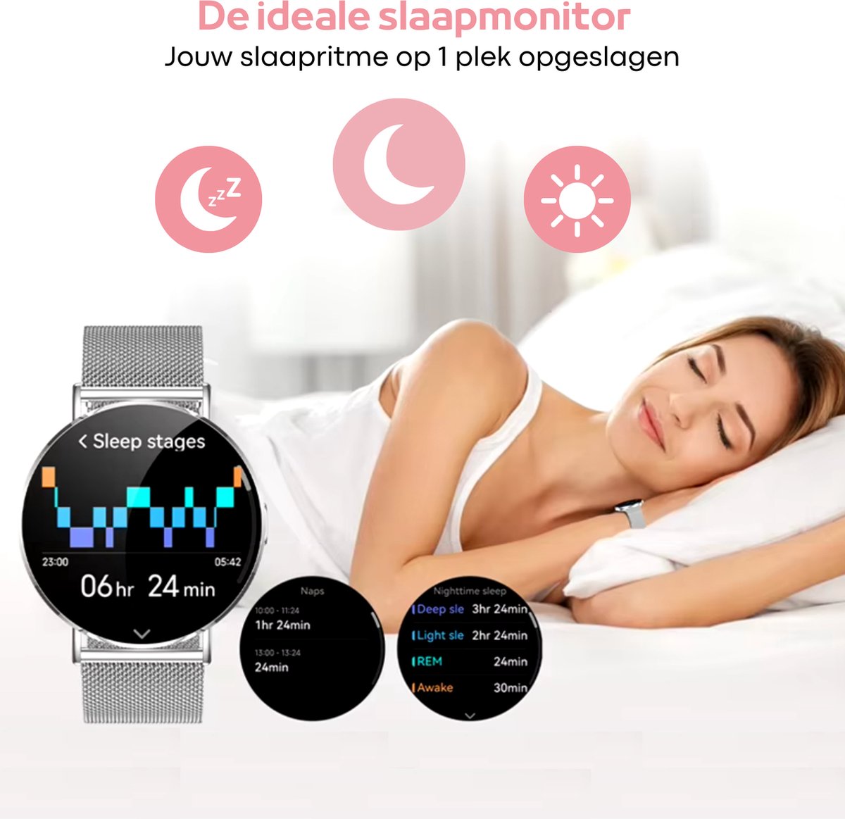 FOXLY® Smartwatch Ultra Rosé HD - Smartwatch voor Dames en Heren