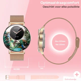 FOXLY® Smartwatch Ultra Rosé HD - Smartwatch voor Dames en Heren