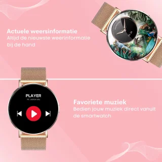 FOXLY® Smartwatch Ultra Rosé HD - Smartwatch voor Dames en Heren