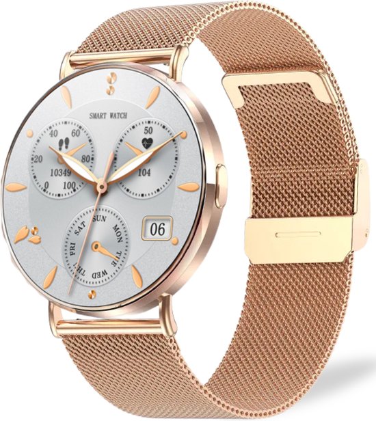 FOXLY® Smartwatch Ultra Rosé HD - Smartwatch voor Dames en Heren