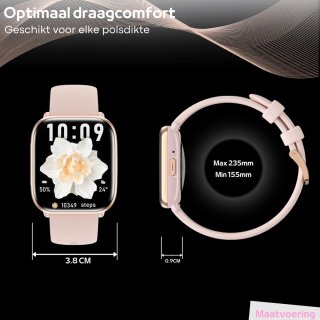 FOXLY® Smartwatch X12 HD Touchscreen Roze