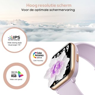 FOXLY® Smartwatch X12 HD Touchscreen Roze