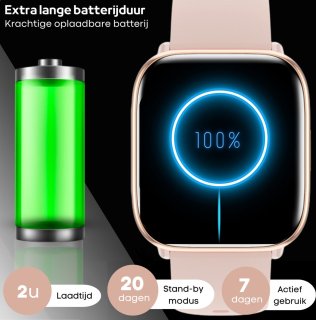 FOXLY® Smartwatch X12 HD Touchscreen Roze