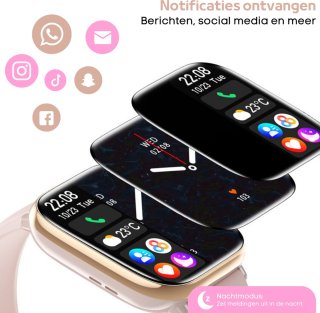 FOXLY® Smartwatch X12 HD Touchscreen Roze