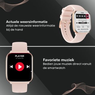 FOXLY® Smartwatch X12 HD Touchscreen Roze