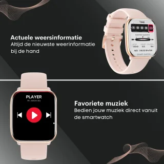 FOXLY® Smartwatch X12 HD Touchscreen Roze