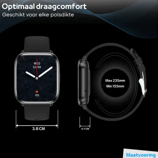 FOXLY® Smartwatch X12 Zwart