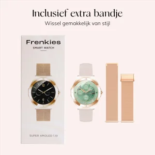 Frenkies Smartwatch Dames Rose Goud AMOLED