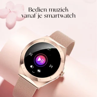 Frenkies Smartwatch Dames Rose Goud AMOLED