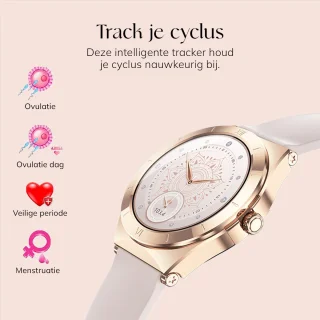 Frenkies Smartwatch Dames Rose Goud AMOLED