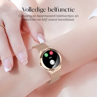 Frenkies Smartwatch Dames Rose Goud AMOLED