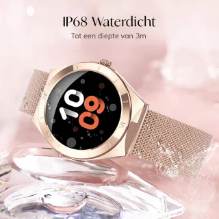 Frenkies Smartwatch Dames Rose Goud AMOLED