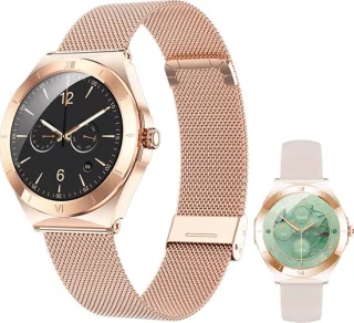 Frenkies Smartwatch Dames Rose Goud AMOLED