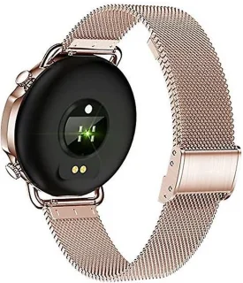 GALESTO Smartwatch Diamond Rosé Goud Stalen Band