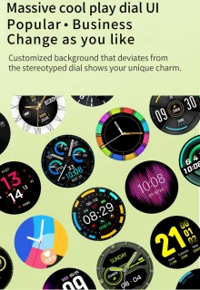 GALESTO Smartwatch Luxe Zilver met Siliconen Band