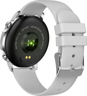 GALESTO Smartwatch Luxe Zilver met Siliconen Band
