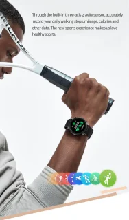 GALESTO Smartwatch Luxe Zilver met Siliconen Band