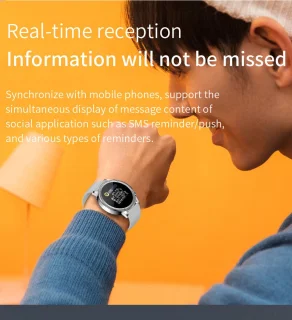 GALESTO Smartwatch Luxe Zilver met Siliconen Band